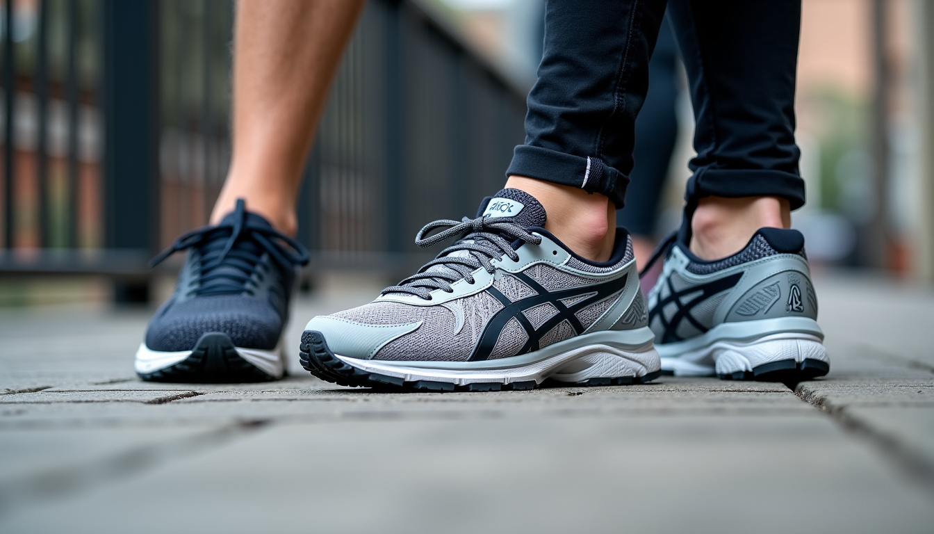 Comparaison visuelle des différents usages des chaussures Asics: running, trail et mode urbaine