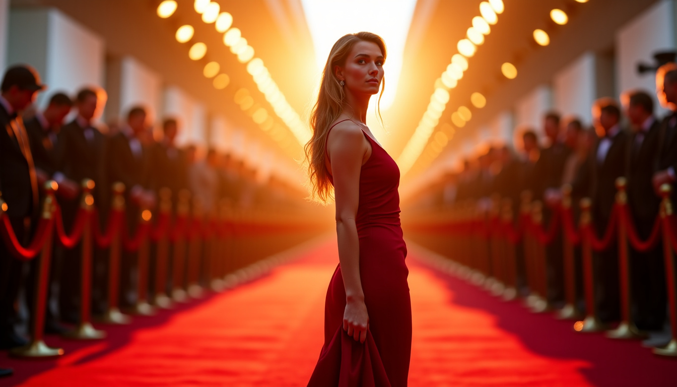 Blake Lively en robe élégante sur un tapis rouge lors d