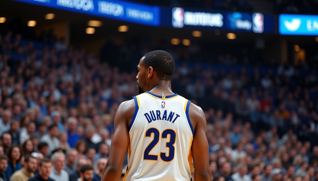 Kevin Durant en action lors d