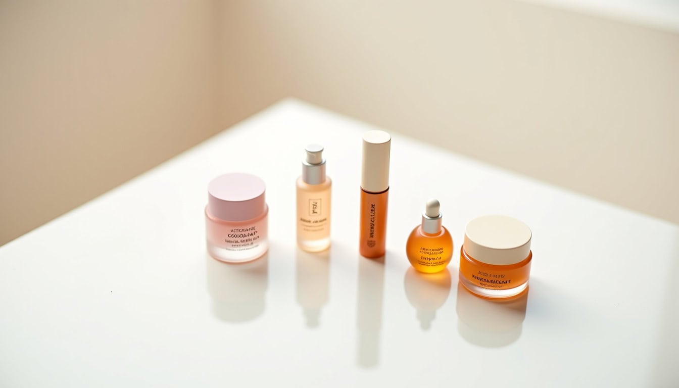 Tableau comparatif des produits Glossier: After Baume, Cloud Paint, Lash Slick et Universal Pro-Retinol