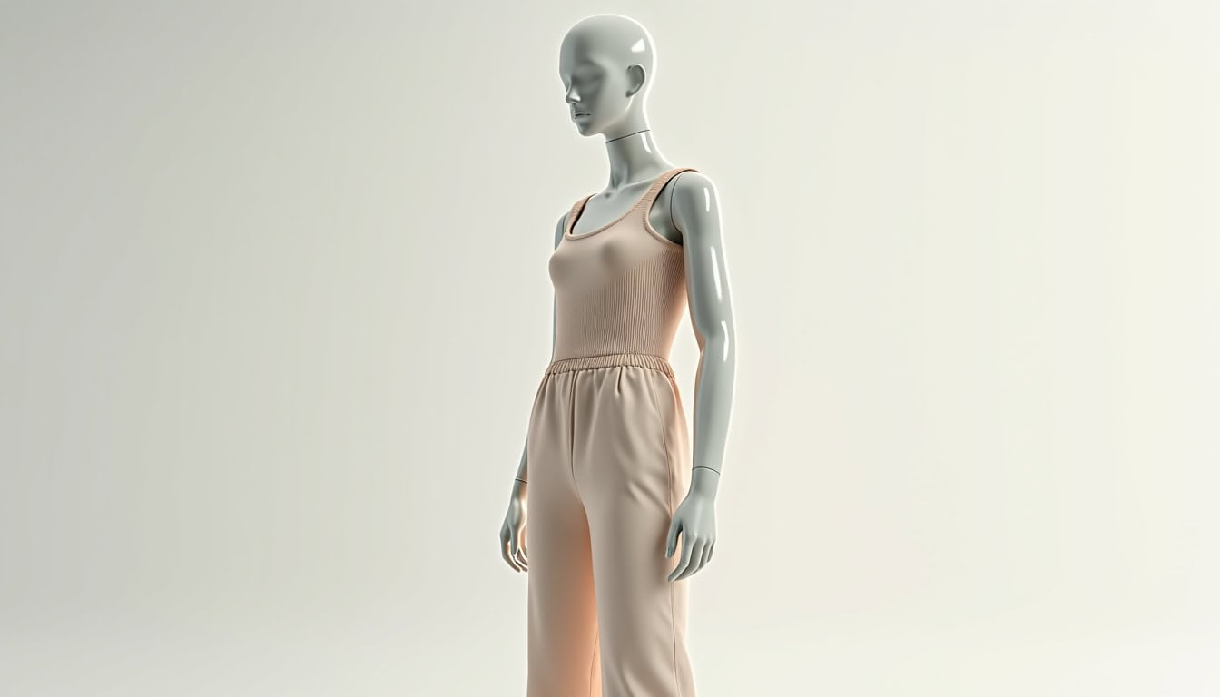 Vêtements Boohoo tendance présentés sur un mannequin en studio photo