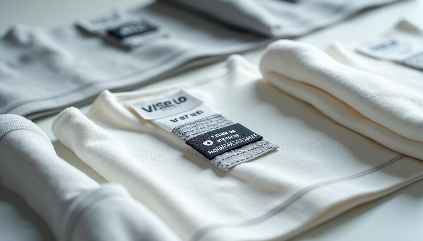 Comparaison de vêtements sportifs JD Sports affichant des étiquettes de taille et de composition