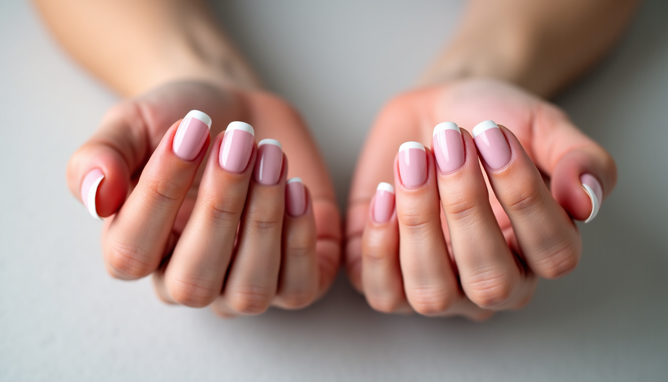 Comparaison visuelle des ongles avant et après gainage montrant une amélioration de la résistance et de l