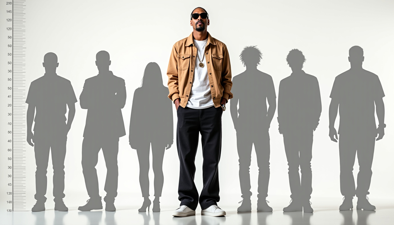 Comparaison visuelle des tailles de Snoop Dogg avec d