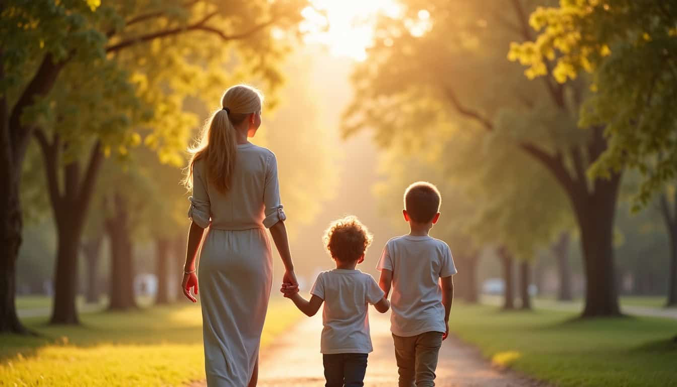 Naomi Campbell en compagnie de ses deux enfants lors d