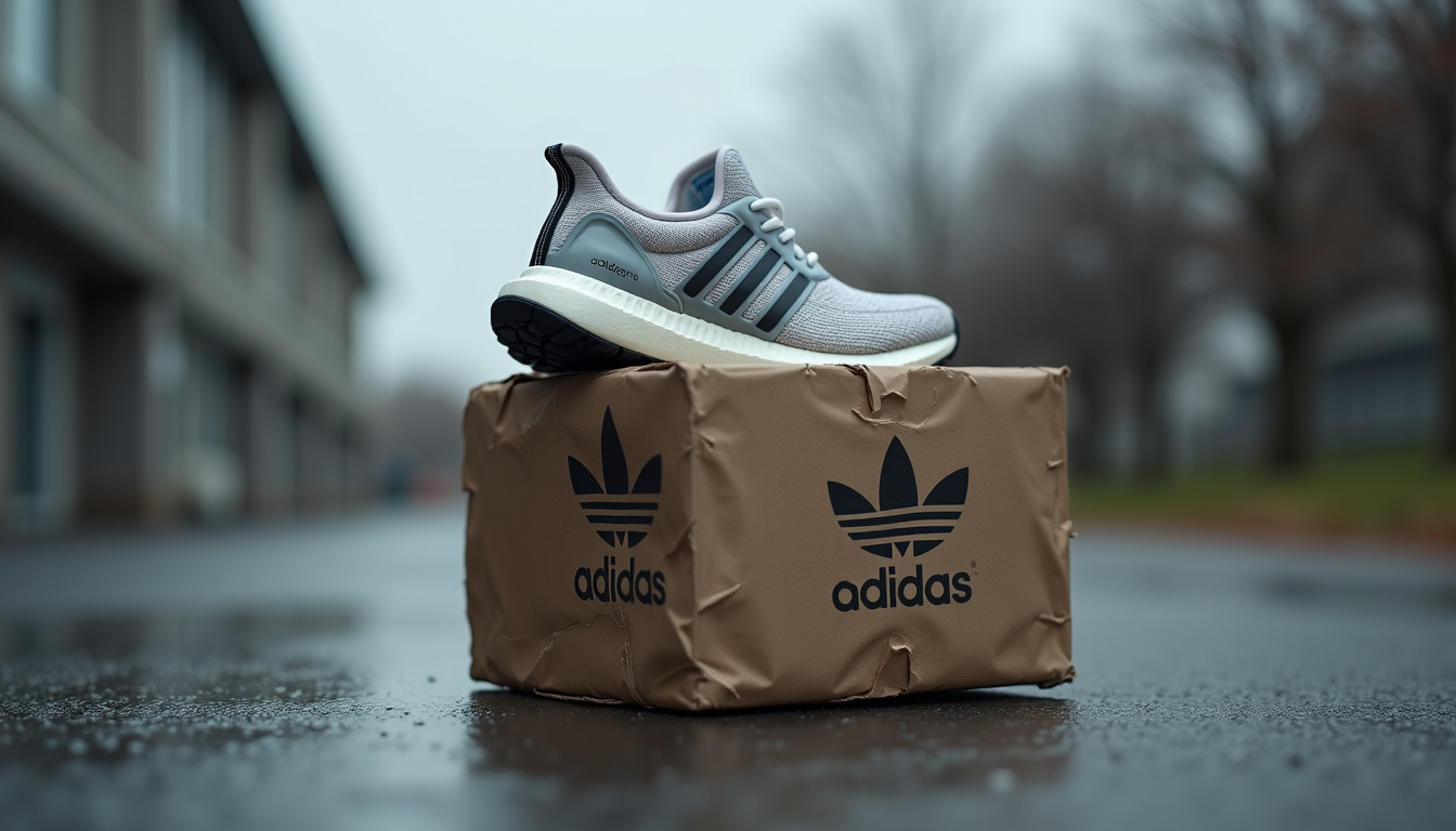 Illustration des problèmes de livraison avec Adidas: colis manquants, retards, erreurs d