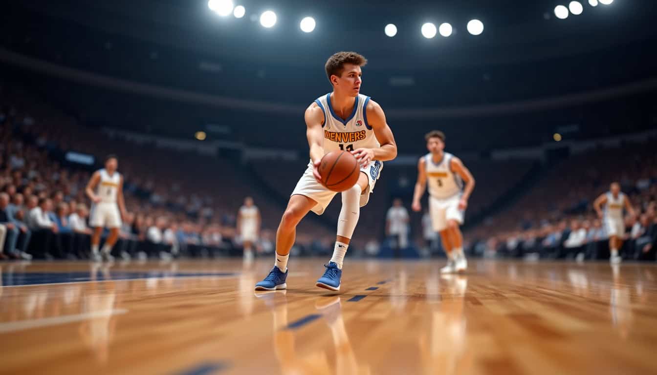 Nikola Jokić orchestrant une passe décisive lors d