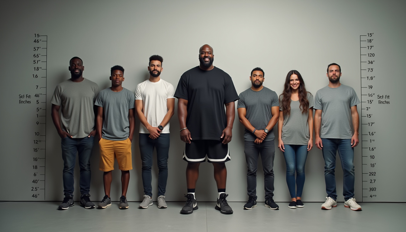 Photo comparaison de taille entre Shaquille O