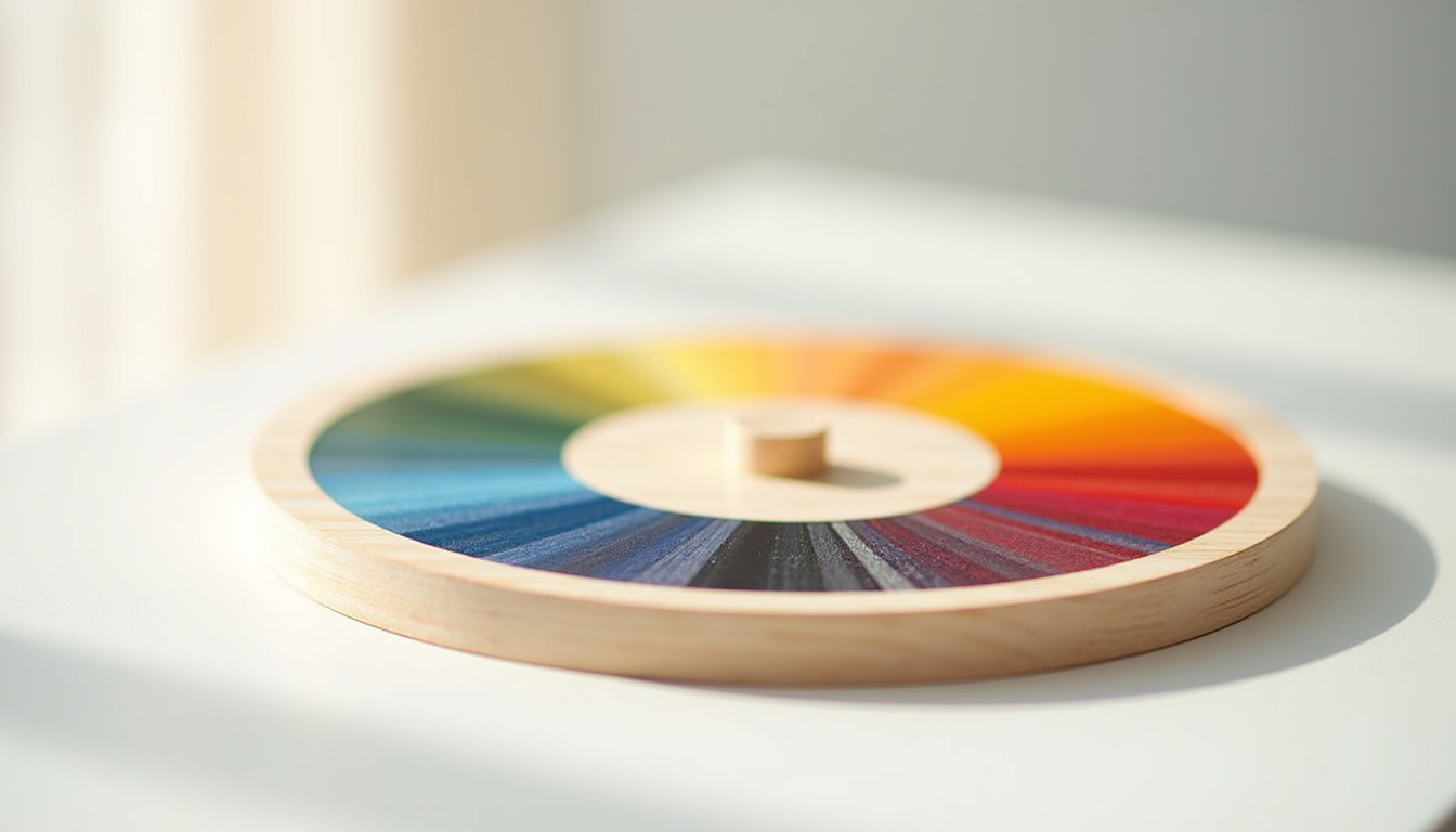 Représentation du cercle chromatique de Johannes Itten avec les teintes chaudes et froides