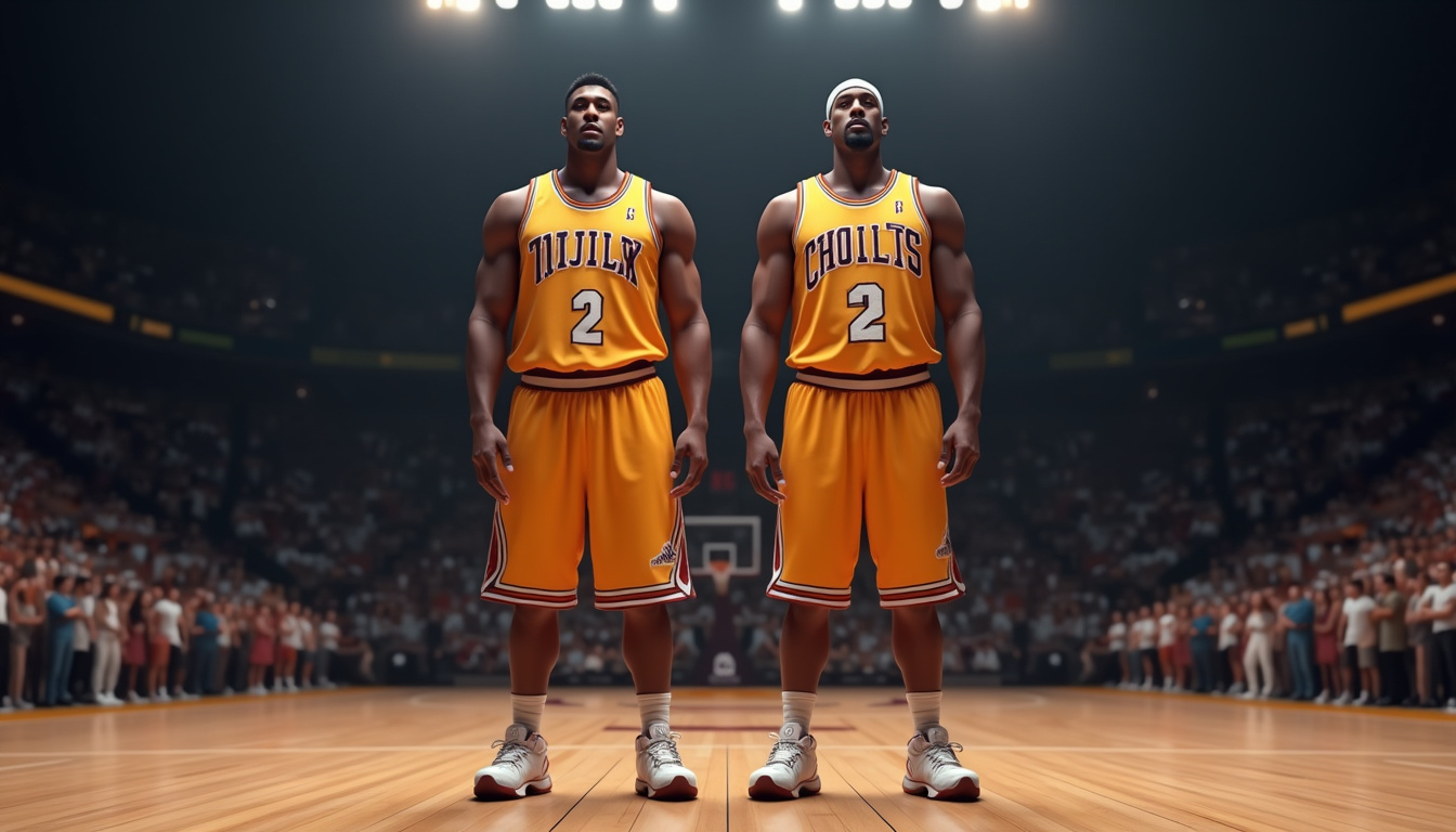 Comparaison de taille entre Yao Ming, Shaquille O