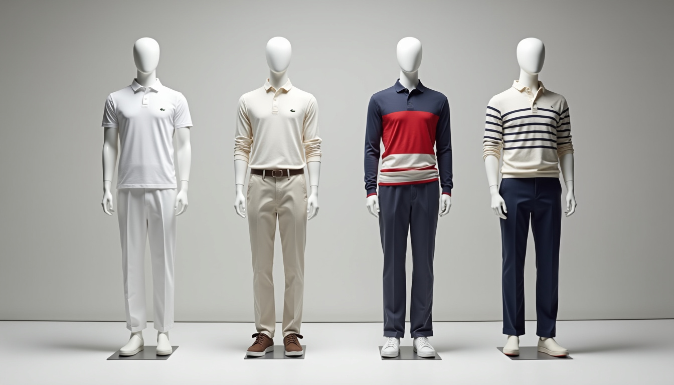Comparaison visuelle des marques mode 2026: Lacoste, Uniqlo, Tommy Hilfiger, Armor Lux