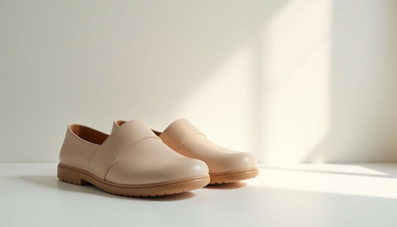 Paire de chaussures confortables avec empeigne large et semelle souple