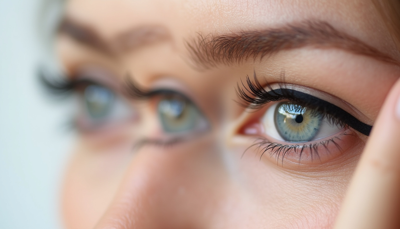 Évolution du trait d'eyeliner permanent sur une période de 3 ans avec photos mensuelles