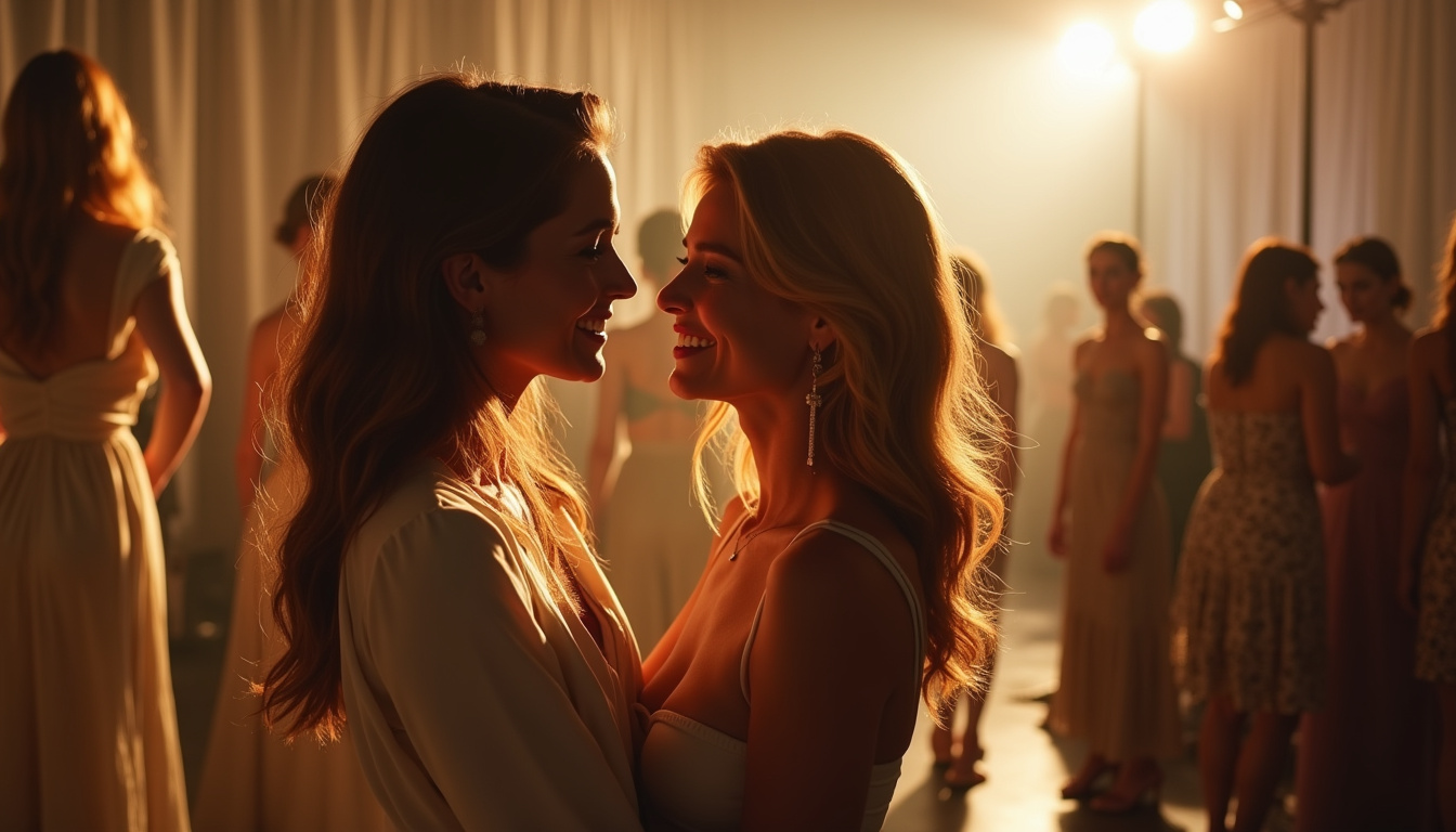 Cindy Crawford et sa fille Kaia Gerber lors d'un défilé de mode, complicité familiale en coulisses