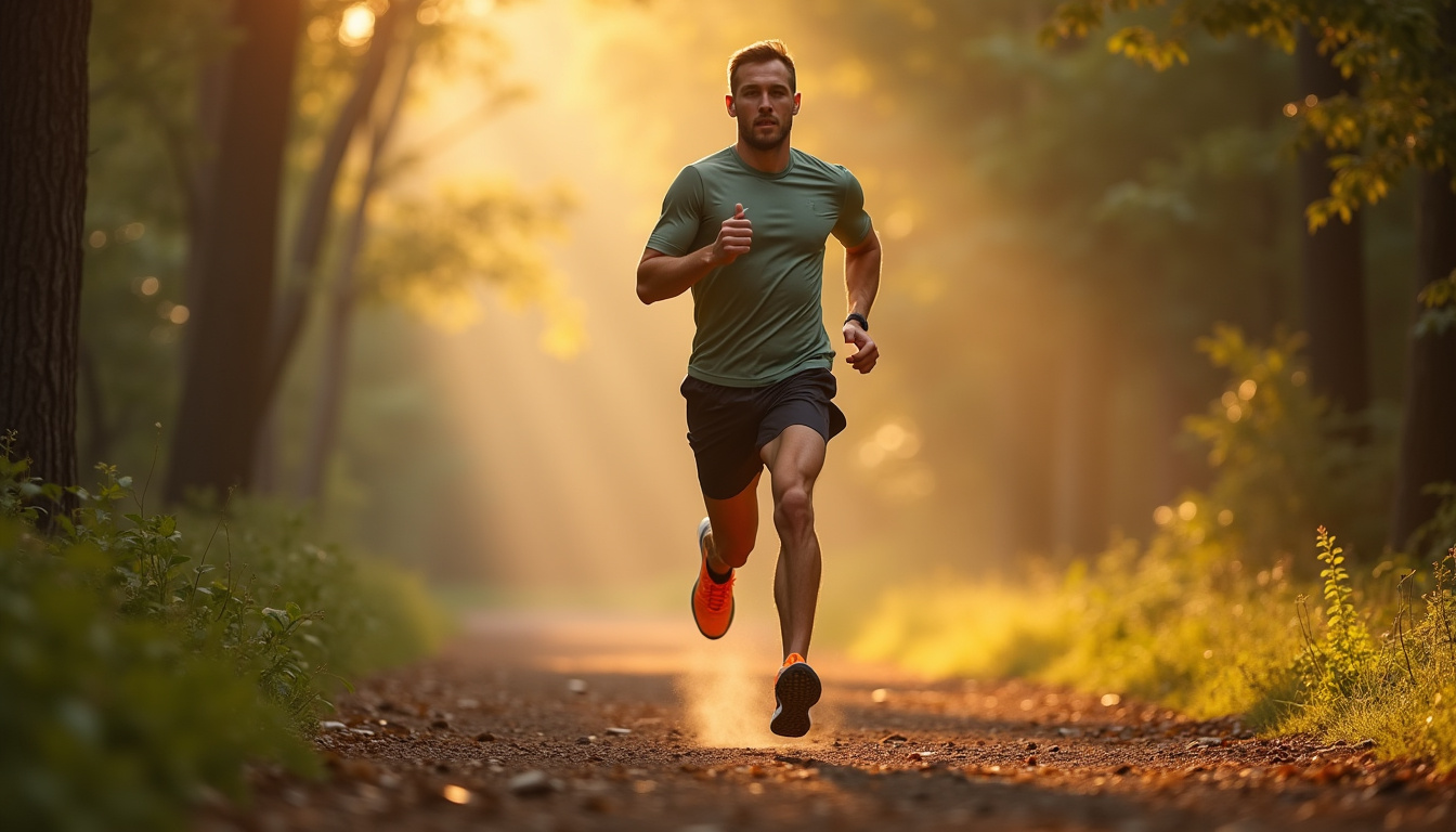 Influenceur sportif en train de tester des chaussures Under Armour en extérieur
